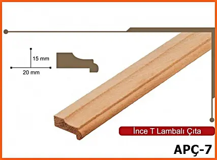 APÇ-7 Ahşap Profil İnce T Lambalı Çıta İmalatı - İnegöl